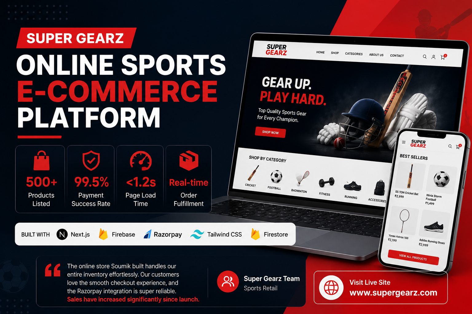 Super Gearz — Online Sports E-Commerce Platform
